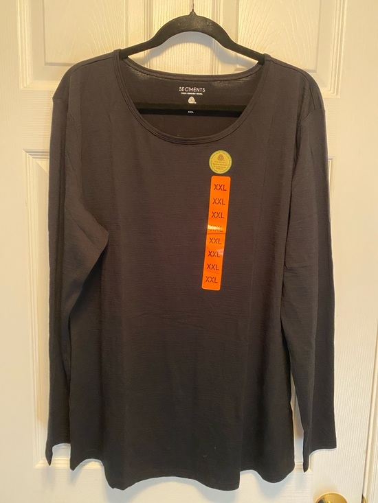 Seg'Ments Tops - Seg’ments Women's Black Long Sleeve 100% Merino Wool Top…size XXL